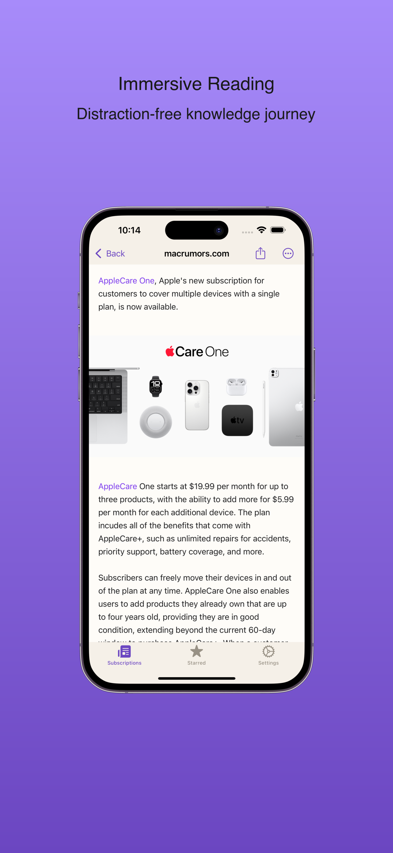 Article Reading Experience